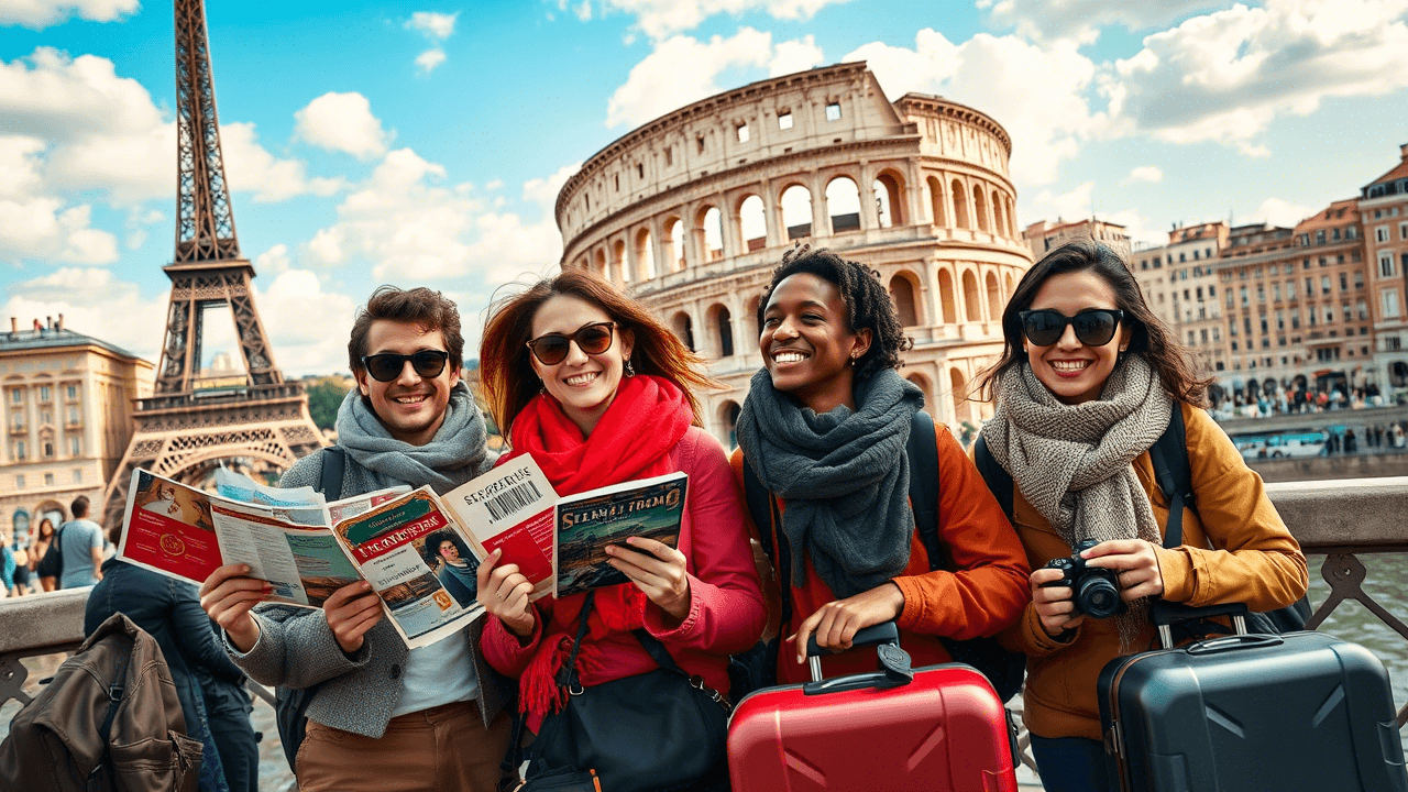 Eiffel Tower and Paris skyline for Schengen travel planning