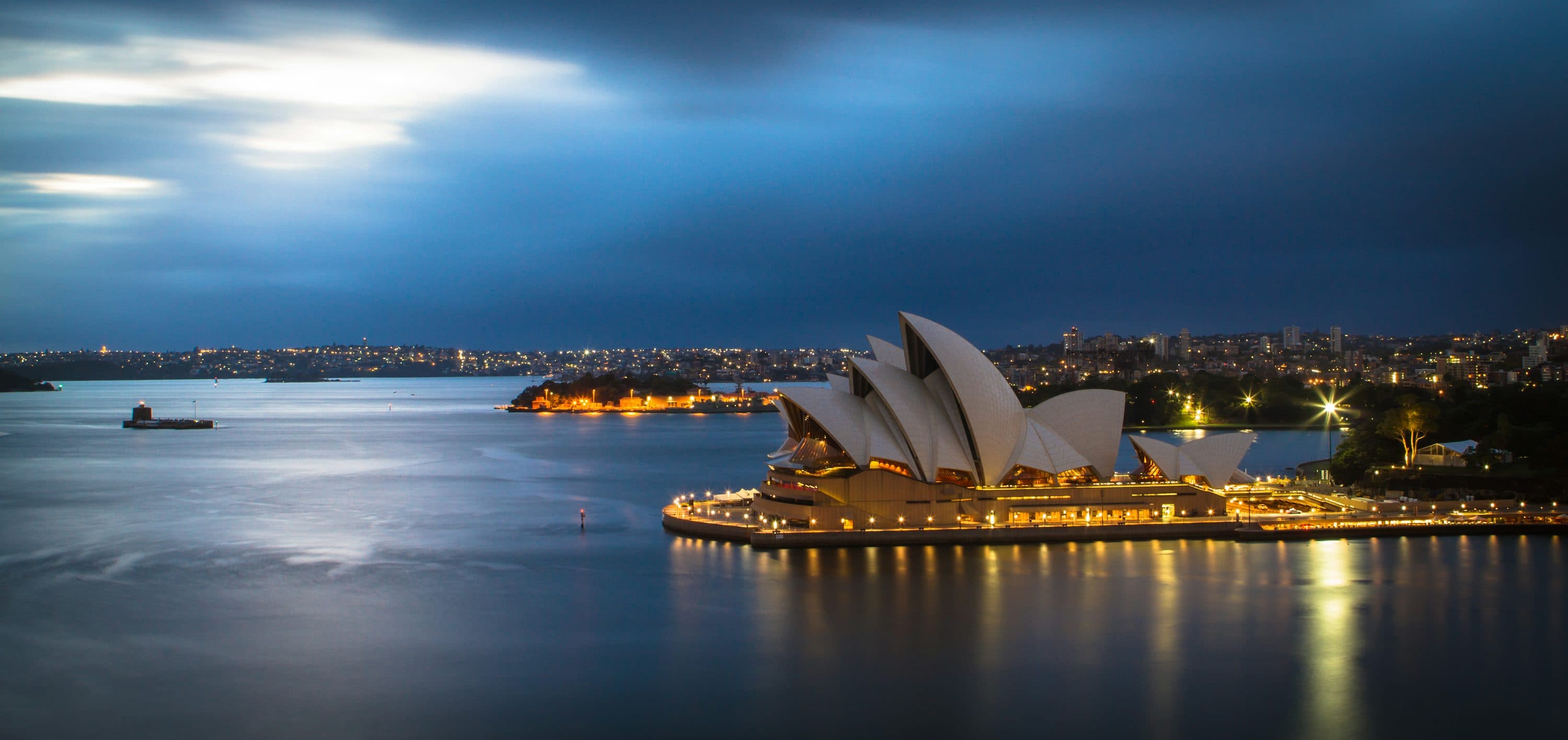 Sydney Opera House and harbour in Australia