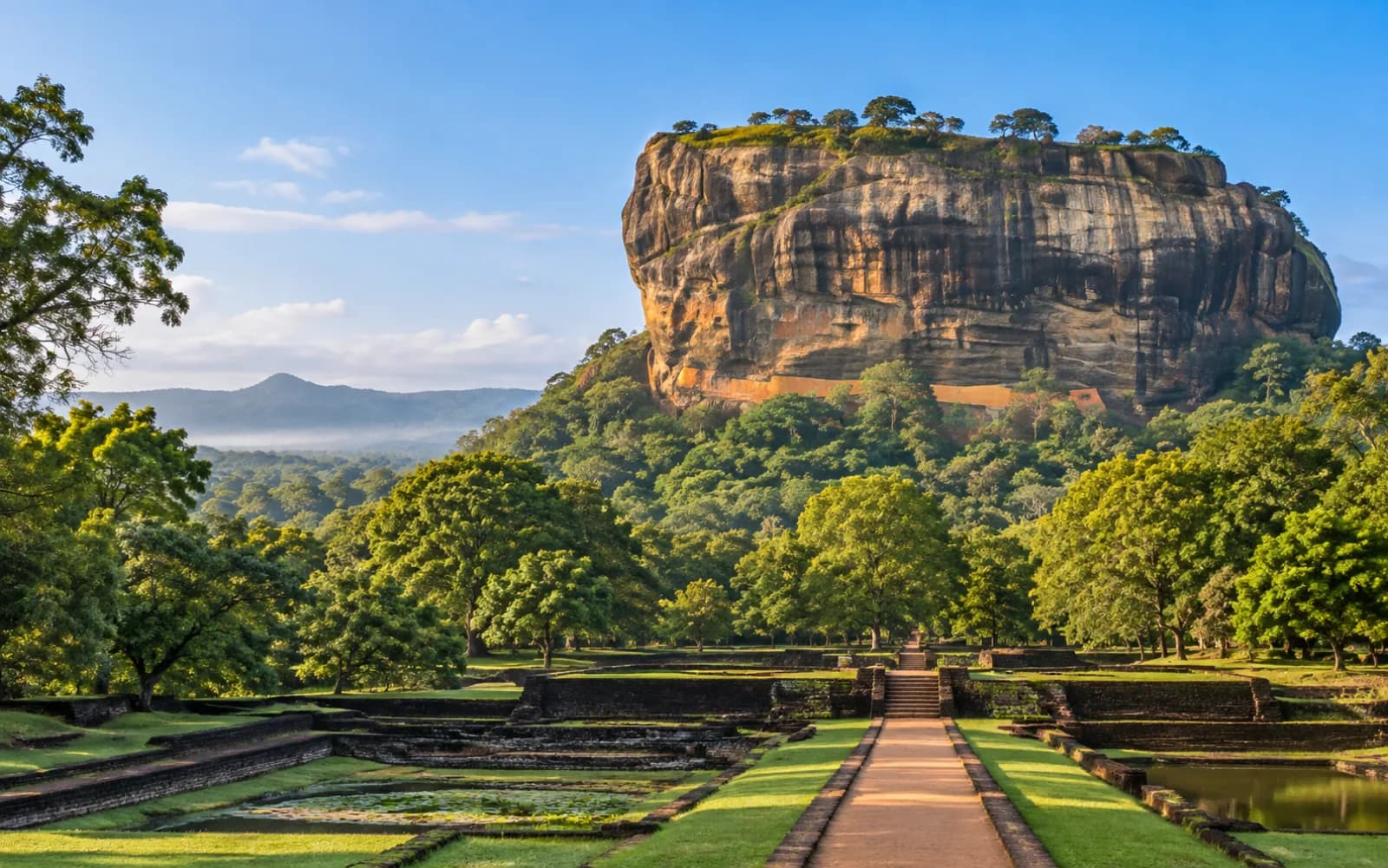 Sigiriya Rock Fortress and gardens in Sri Lanka